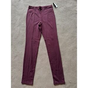 Forever 21 Women's Burgundy Pants Stretchy High Waist‎ Casual Career Sz Medium